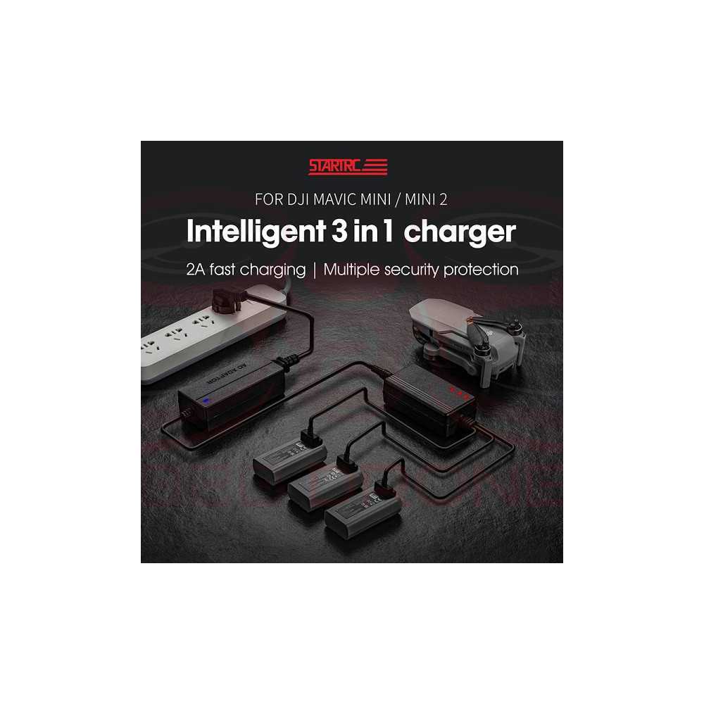 DJI Mavic Mini / Mini 2 - Caricabatterie intelligente 2A - 3 in 1 - STARTRC