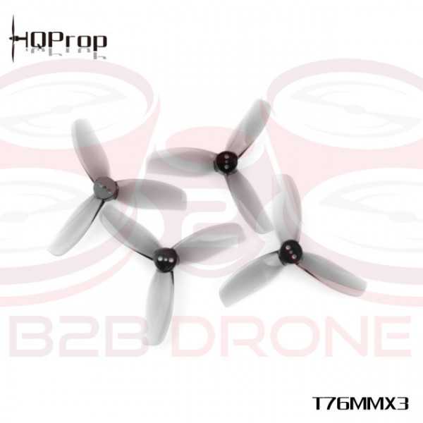 HQProp T76MMX3 - Cinewhoop Propeller (2CW+2CCW) - Colore Grigio Trasparente