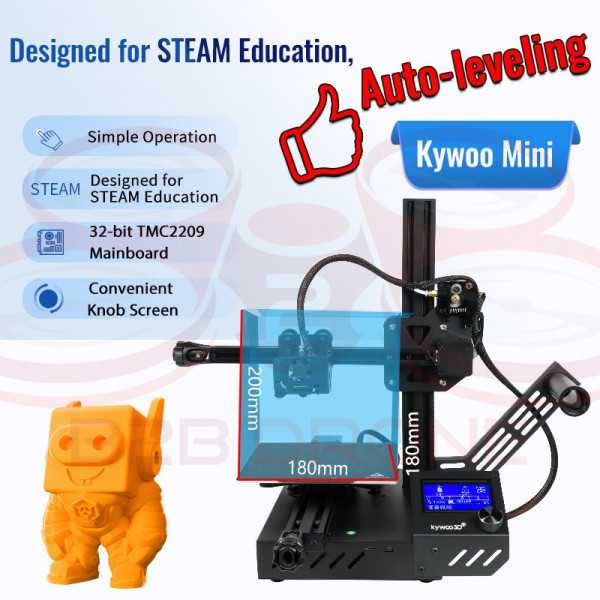 Kywoo3D Mini - Stampante 3D conveniente con livellamento automatico