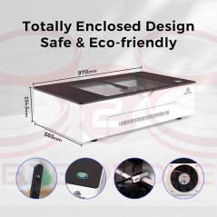 Gweike Cloud CO2 (50W) Laser Cutter & Engraver con Rotary - Versione Pro