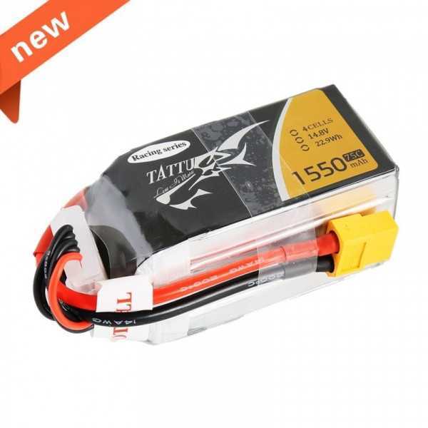 TATTU 1550mAh 14.8V 75C 4S1P Lipo Battery Pack - Specially Made for Victory with Limited Edition