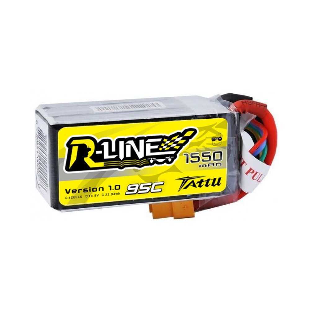 Tattu R-Line 1550mAh 95C 4S1P Lipo Battery Pack