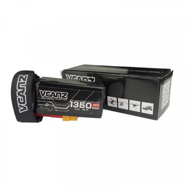 VCANZ - Batteria LIPO 1350mAh 45C 14.8V 4S XT60