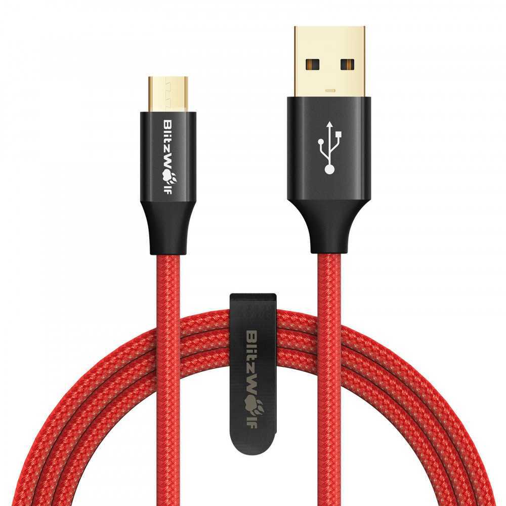 BlitzWolf - Cavo USB - Micro USB 1.8M - Rosso