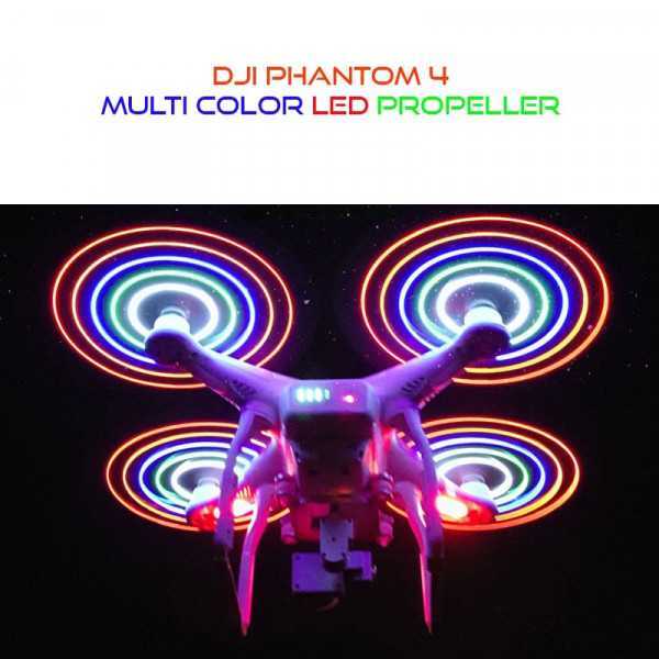DJI Phantom 4 - Set Eliche (2 CW - 2 CCW) con LED Multi colore