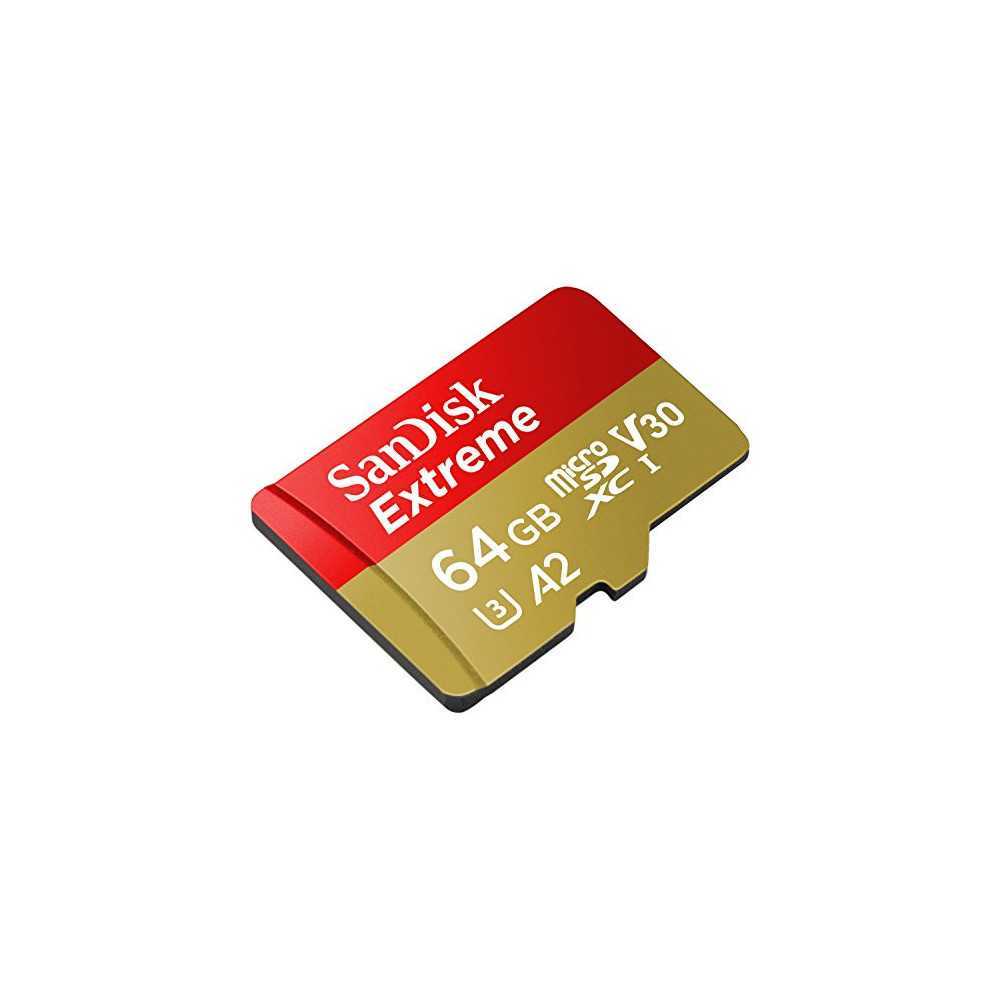 SanDisk Extreme Scheda di Memoria microSDXC da 64 GB V30 A2