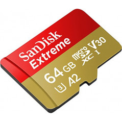 SanDisk Extreme Scheda di Memoria microSDXC da 64 GB V30 A2