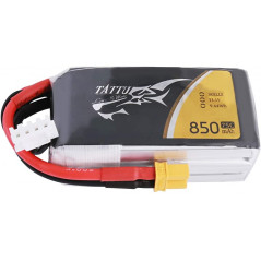 Tattu 850mAh 11.1V 75C 3S1P Lipo Battery Pack - Plug XT30