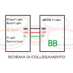 JHEMCU - Buzzer Finder 110dB 5V con batteria LiPo e LED per Droni Racer