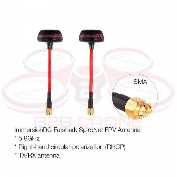 Antenna Fatshark ImmersionRC SpiroNet 5.8GHz - Colore Nera