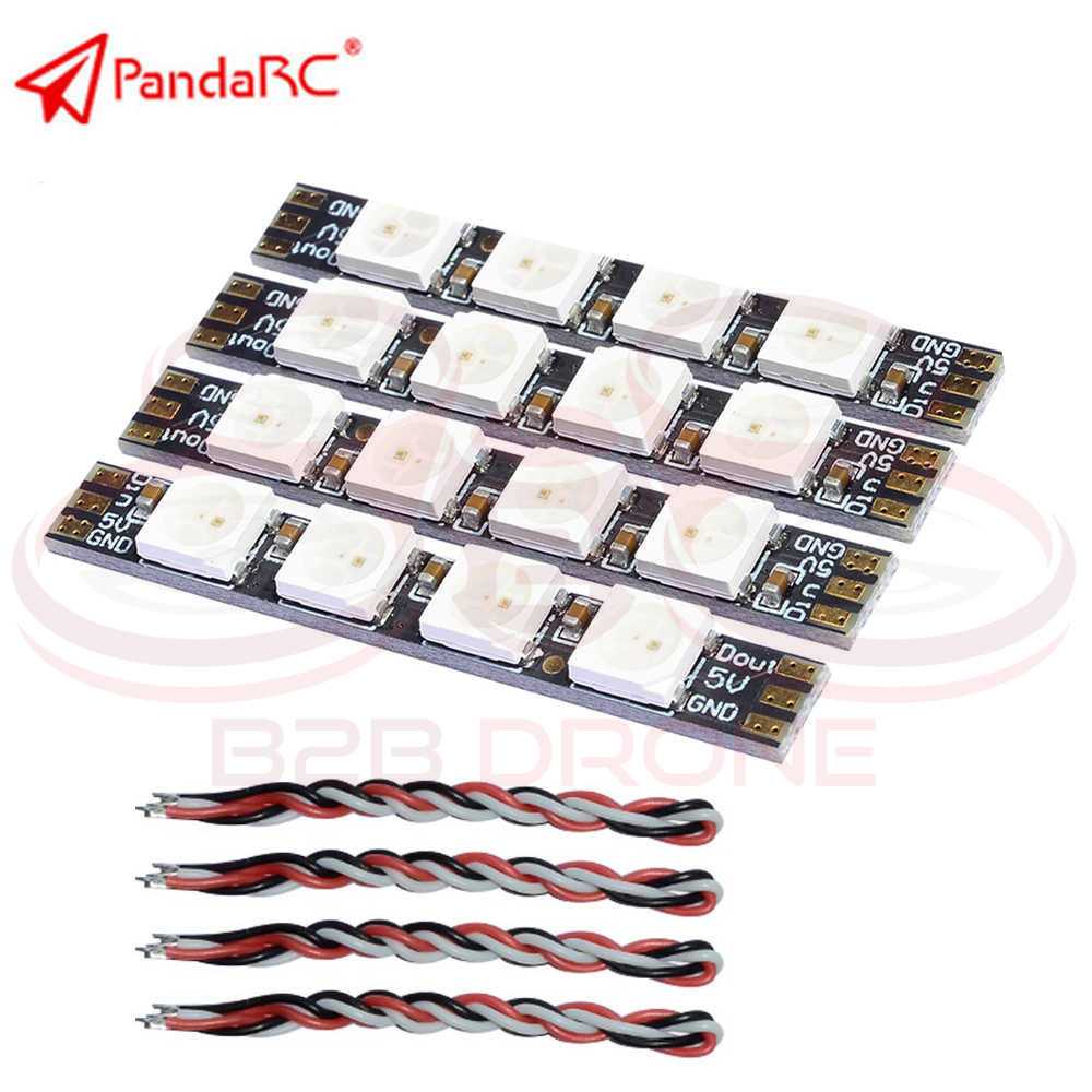 PandaRC - Set 4 LED 5V RGB Mod. LED0539 programmabili per Droni FPV con FC F3/F4