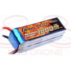 Gens ace 1800mAh 14.38 40C 4S1P Lipo Battery Pack - T Plug