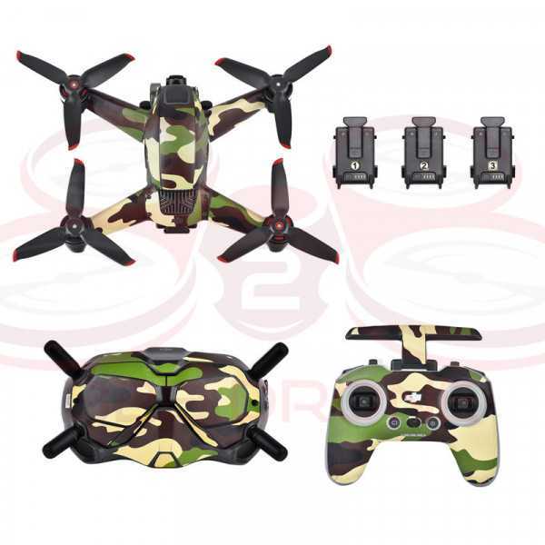 DJI FPV - Sticker Camouflage Green per Drone Radiocomando e Goggles - STARTRC