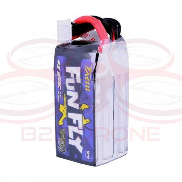 Tattu Fun Fly 1550mAh 14.8V 100C 4S1P Lipo Battery Pack - Plug XT60
