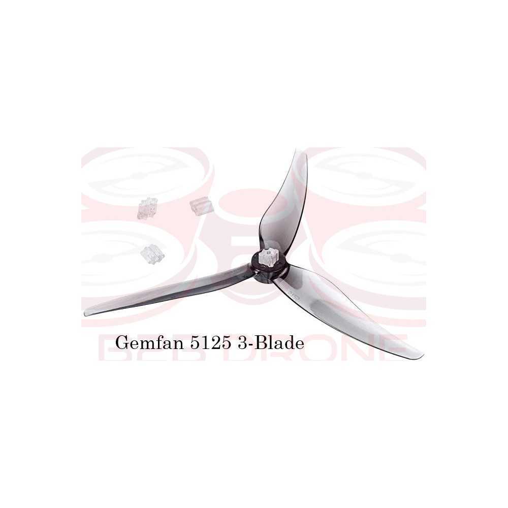 BetaFPV - Set Eliche GEMFAN 5125 3-Pale albero 5mm/1.5mm Shaft - Colore Grigio