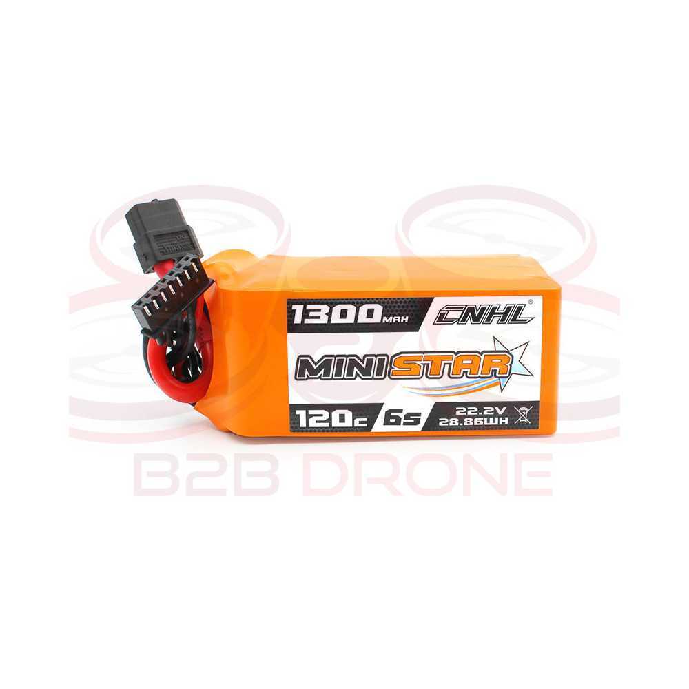 CNHL - Batteria LiPo 1300mAh 22.2V 6S 120C Spina XT60 MiniStar Series