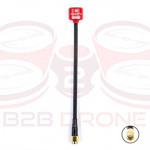 Lollipop 3 Antenna FPV 5.8G Stelo lungo 155mm RHCP 2.3Dbi - Colore Rosso